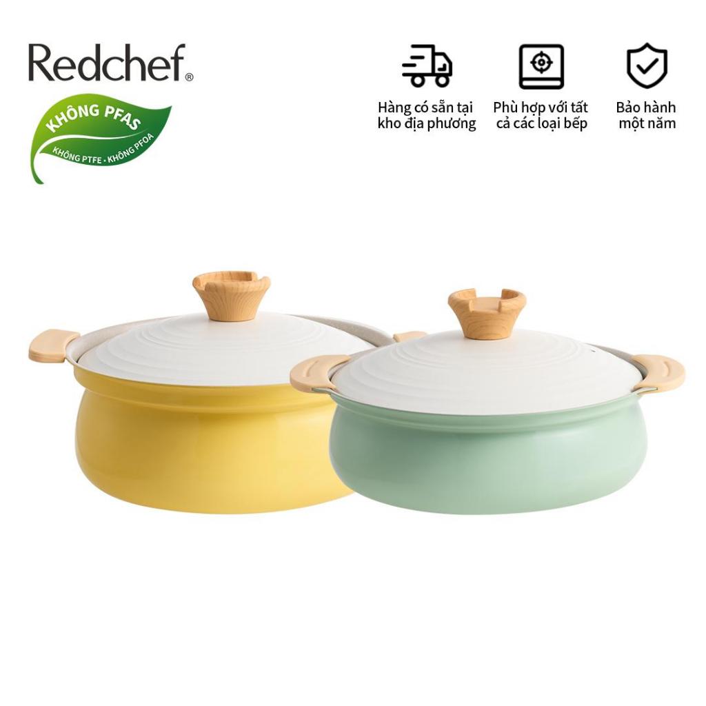 Redchef Nồi súp đá gốm chống dính  Nồi hấp nồi không có PFAS & PTFE & PFOA Thích hợp cho tất cả các bếp