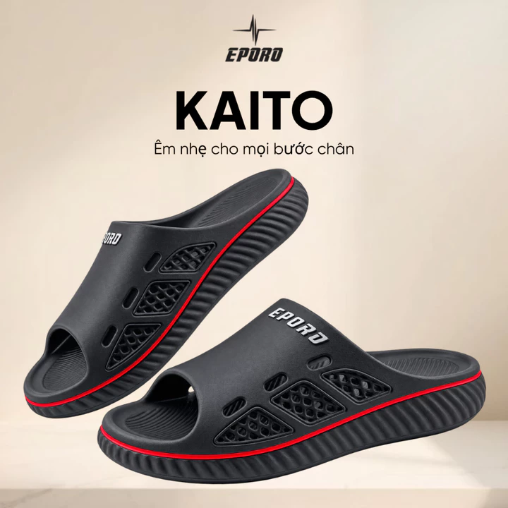 EPORO Kaito Dép Quai Ngang Nam, Siêu Nhẹ, Êm chân, Chống trơn trượt