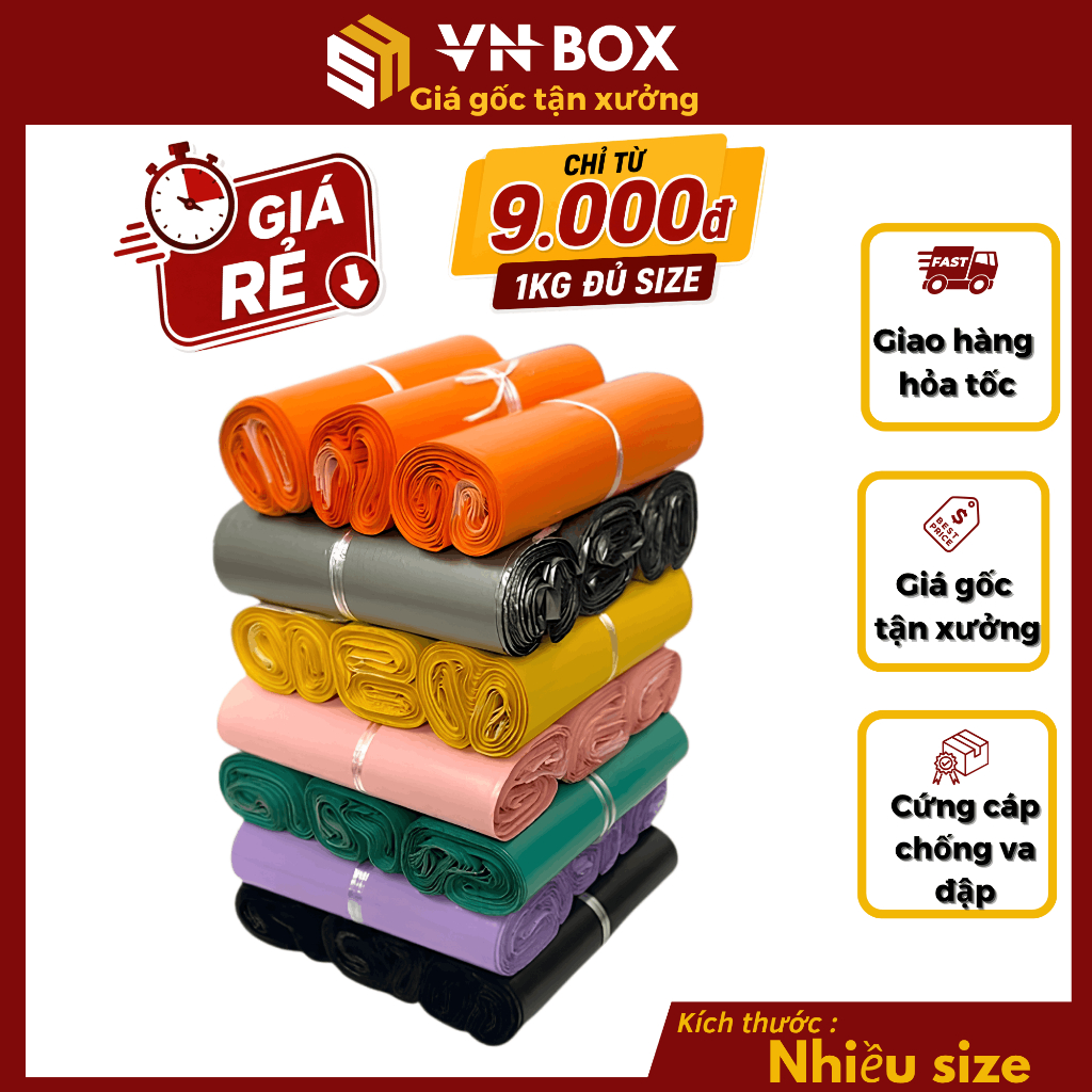 [5KG ĐỦ SIZE] HỎA TỐC Túi Gói Hàng,Túi Niêm Phong Siêu Dai Siêu Rẻ Đủ Size Chống Thấm Nước