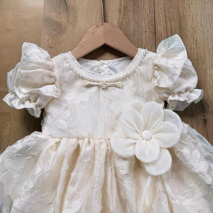 Body Váy Bí Hoa NHÍM XÙ KIDS Cho Bé Gái Sơ Sinh, Đầy Tháng, Thôi Nôi, Sinh Nhật B150