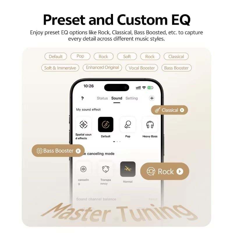 Tai nghe Không Dây TWS QCY MeloBuds N20 (Bluetooth v6.0, 10H, -50dB ANC-Hybrid, Support APP, IPX4, 6-Mic) | BigBuy360 - bigbuy360.vn