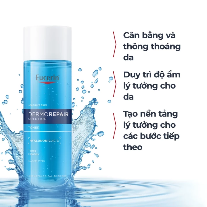 Nước hoa hồng cho da nhạy cảm Eucerin DermoRepair Solution Toner 200ml | Toner da nhạy cảm | Skincare