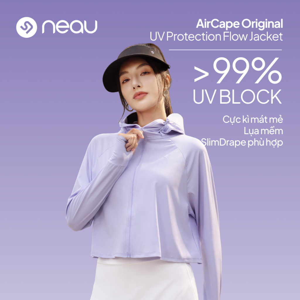 NEAU AirCape Original Áo Chống Nắng Tia UV 99% Cánh Dơi Su Lạnh Ngắn AC101 | BigBuy360 - bigbuy360.vn