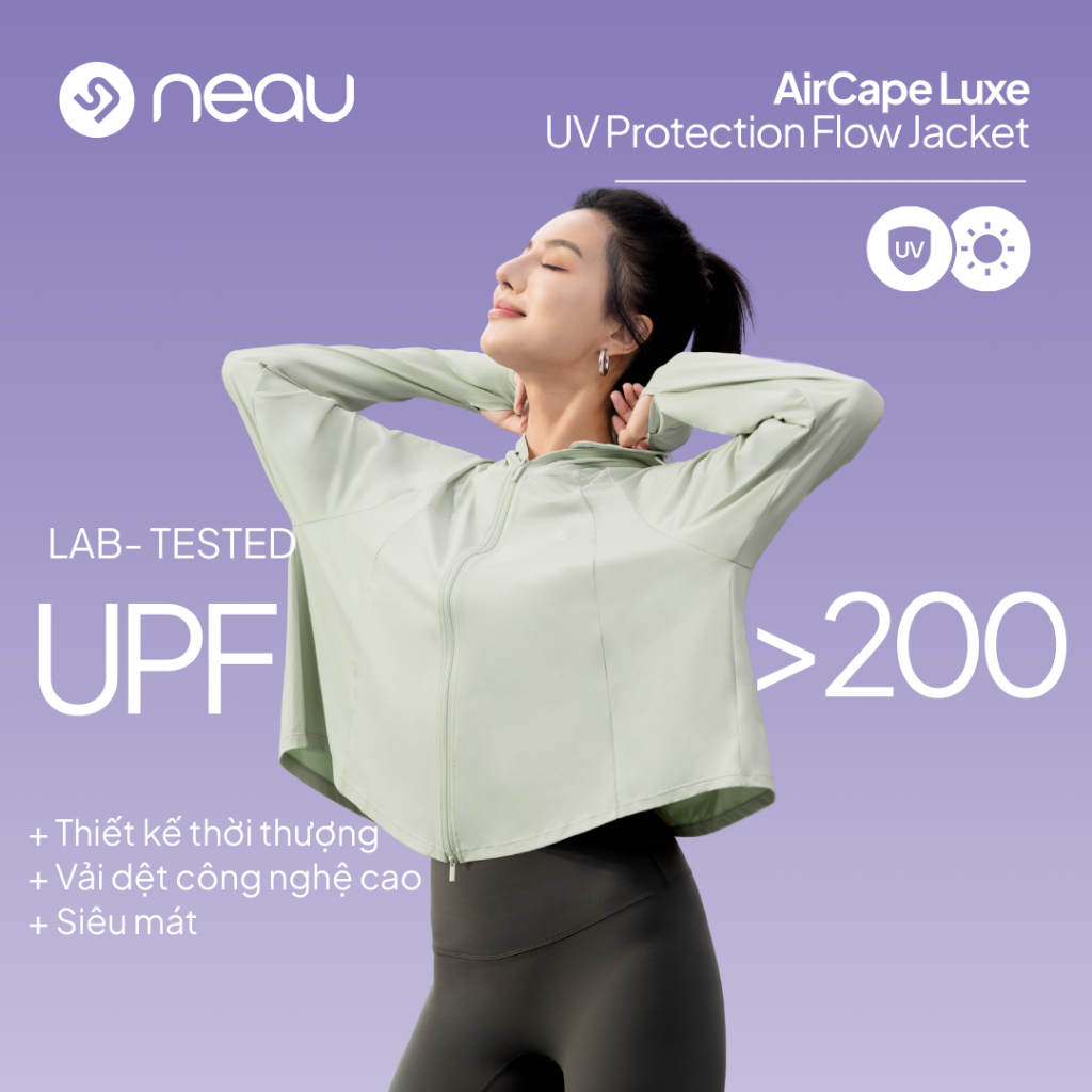 NEAU AirCape Luxe Áo Chống Nắng Tia UV 99% Cánh Dơi Su Lạnh Ngắn AC501 | BigBuy360 - bigbuy360.vn
