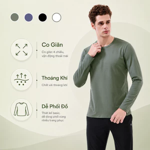 Áo Dài Tay Nam Livan LV25W04M230 Mềm Mại Co Giãn Thoáng Khí