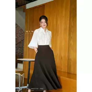 Áo Sơ Mi Trắng Nữ Công Sở MY WAY Phối Ren Cách Điệu Sang Trọng 2MA03323