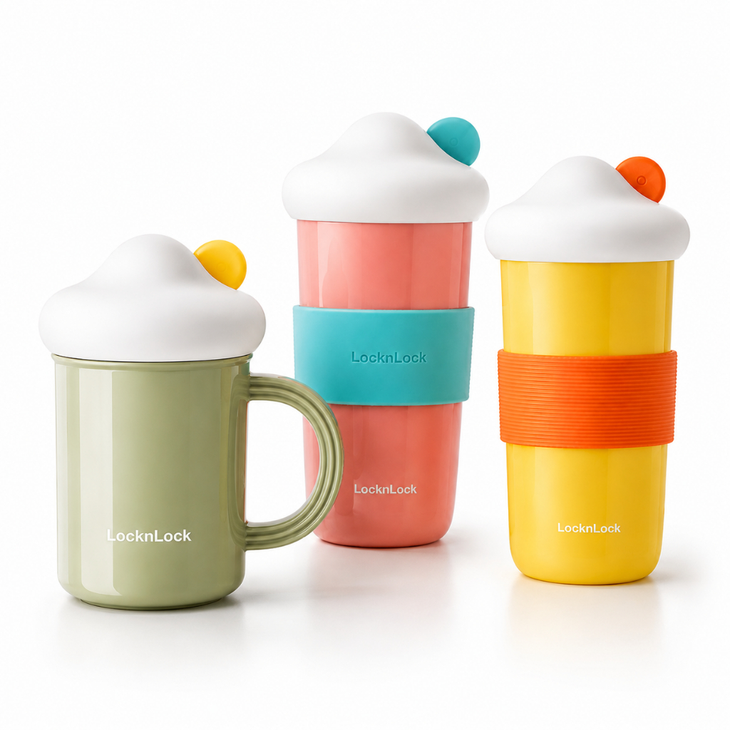 Ly sứ LocknLock có nắp kèm ống hút silicon SLB018 510ml, SLB019 420ml, hàng chính hãng - JoyMall | BigBuy360 - bigbuy360.vn