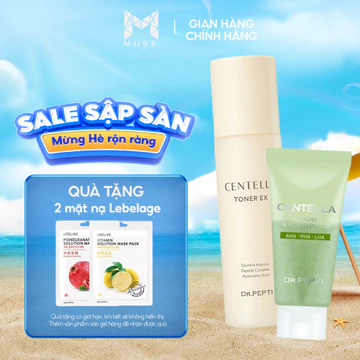 [COMBO Làm Dịu & Làm Sạch Da] Nước Hoa Hồng Dr.Pepti Centella Toner Ex 180ml + Gel Tẩy Tế Bào Chết Dr.Pepti 30ml