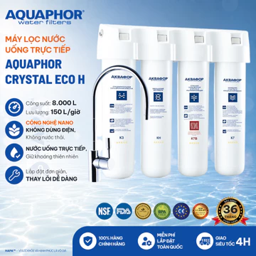 Máy Lọc Nước AQUAPHOR CRYSTAL ECO H Chính Hãng, Công Nghệ NANO Cao Cấp, Máy Lọc Nước Dùng Không Điện