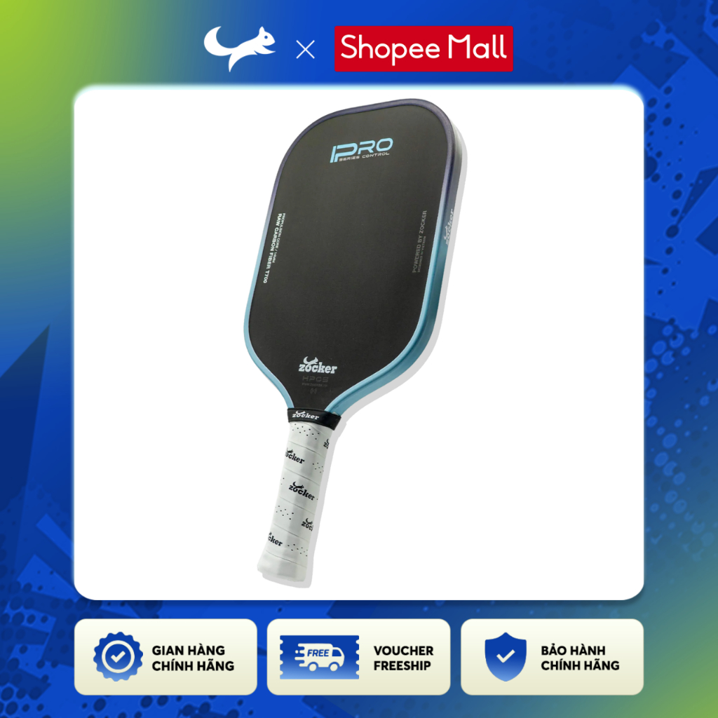 Vợt Pickleball Zocker HP05 - Điểm Ngọt Rộng, Tấn Công Bùng Nổ (Tặng Băng Chặn Cổ Tay)