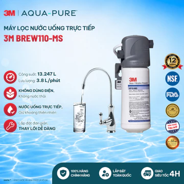 [SIÊU TỐC] Máy Lọc Nước 3M BREW110-MS Chính Hãng 3M Mỹ - Nước Uống Trực Tiếp Từ Vòi, Lọc Nước Không Dùng Điện