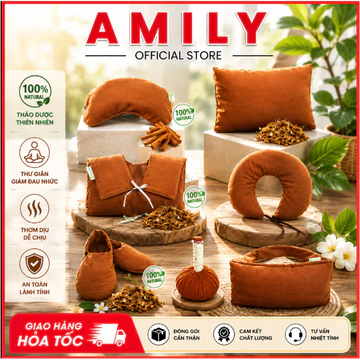 Túi Chườm Thảo Dược Dưỡng Sinh, Túi Chườm Mắt, Củ Chườm Lưng, Chườm Cổ Vai Gáy, Đa Năng Dùng Cho Gia Đình SPA