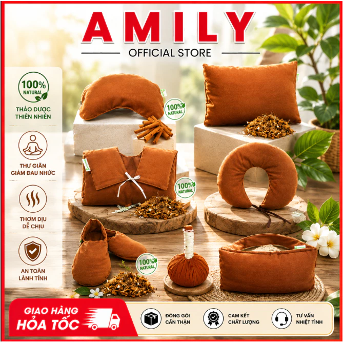 Túi Chườm Thảo Dược Dưỡng Sinh, Túi Chườm Mắt, Củ Chườm Lưng, Chườm Cổ Vai Gáy, Đa Năng Dùng Cho Gia Đình SPA