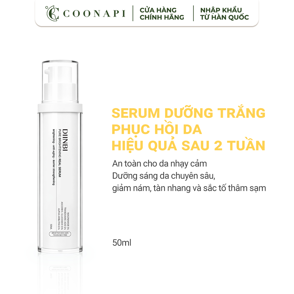 Serum Dưỡng Trắng Và Phục Hồi Da DIINBI Pure Brightening Real Serum 50ml