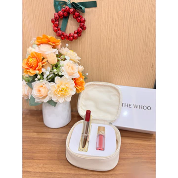 Set son dưỡng Whoo màu hồng môi tặng son kem