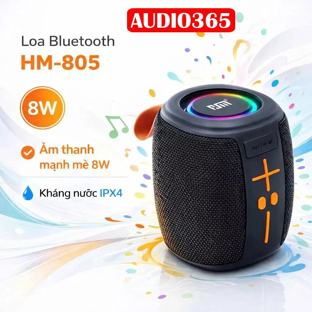 Loa Bluetooth HM805 8W nhìn chính diện