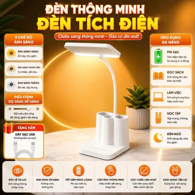 Đèn Để Bàn Học, Đèn Học Sinh, Đèn Led Đọc Sách,Đèn Học Để Bàn, 2 phân loại để chọn