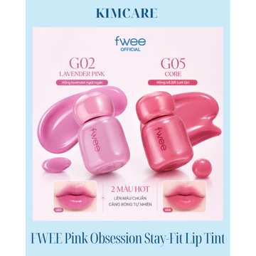 Son Kem Fwee Pink Obsession Stay-Fit Lip Tint 3.8g Màu #G02 #G05