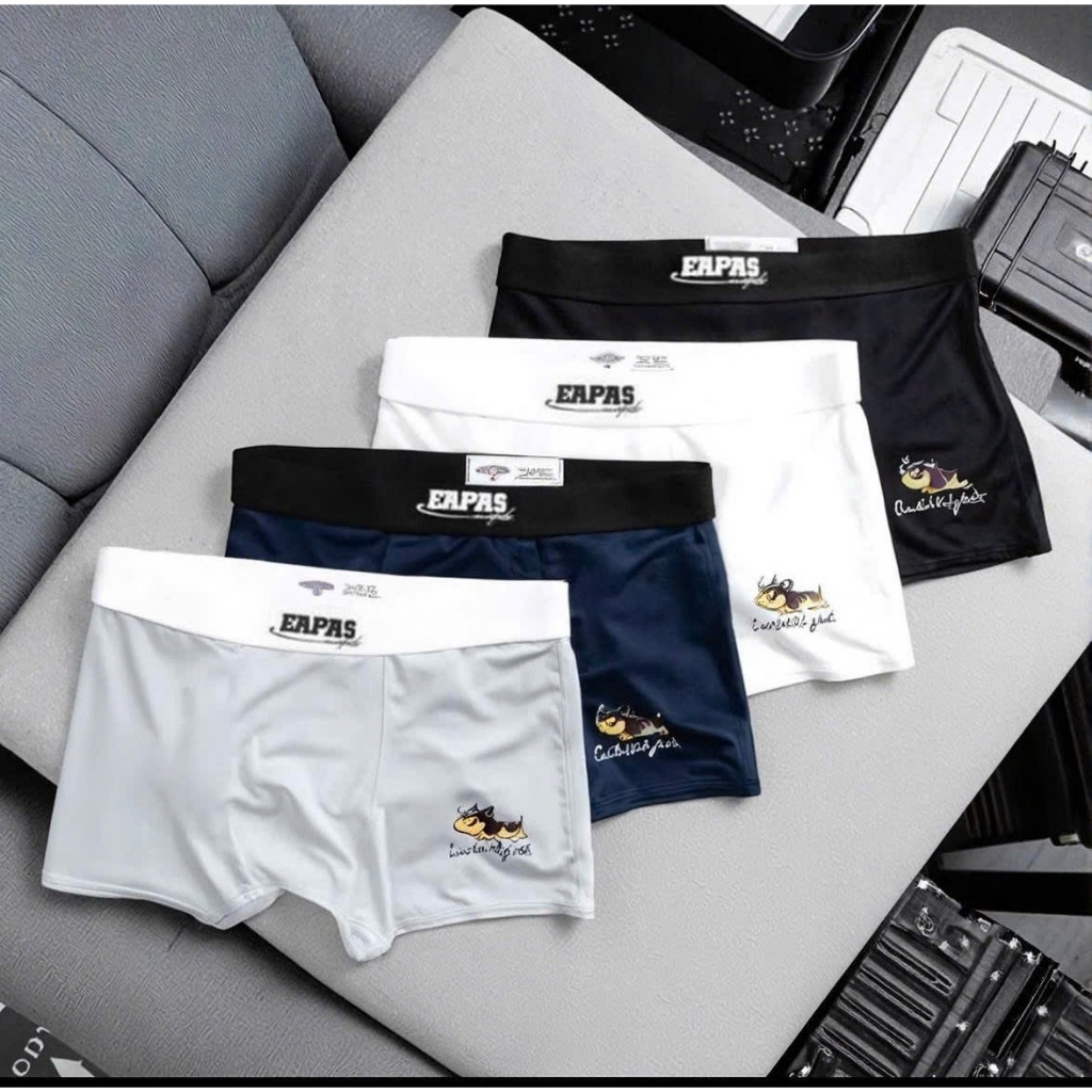 Quần Sịp Đùi Boxer Nam (40-110kg) cao cấp mẫu cún thun lạnh, Sịp Nam Menswear co dãn 4 chiều lịch lãm T13