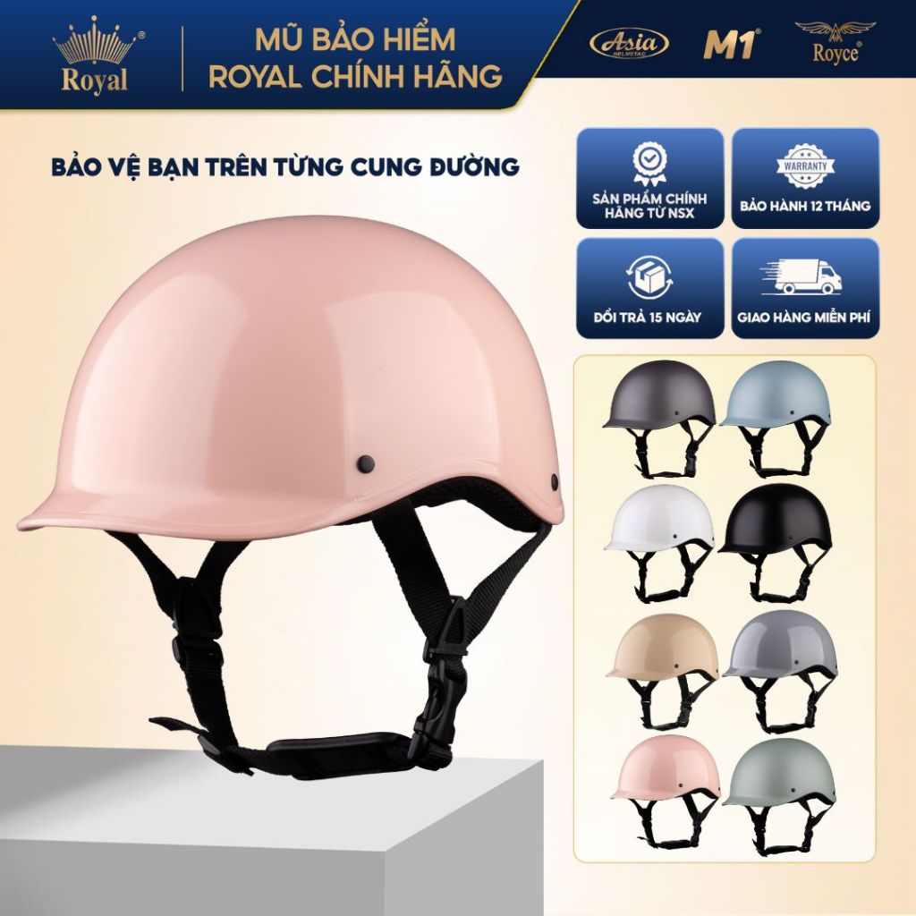 [Độc Quyền NSX] Mũ Bảo Hiểm Nửa Đầu M1 S05 Cá Heo Hottrend – Thời Trang, Cho Nam Nữ Khi Đi Xe Máy