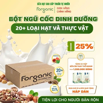 [DÀNH CHO SỈ] Sữa Hạt Thuần Chay Forganic - Sữa hạt Gấc kết hợp hơn 20 loại hạt dinh dưỡng (300G,400G,600G,800G)