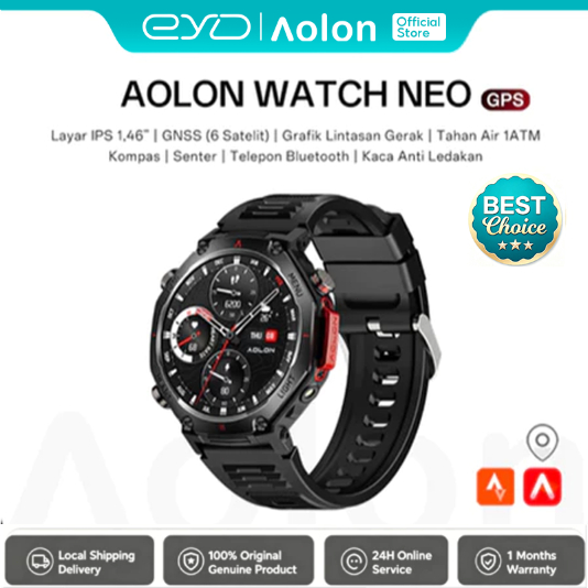 AOLON Neo Đồng hồ thông minh GPS độc lập khả năng chống nước IP68 la bàn Strava và hỗ trợ đèn pin