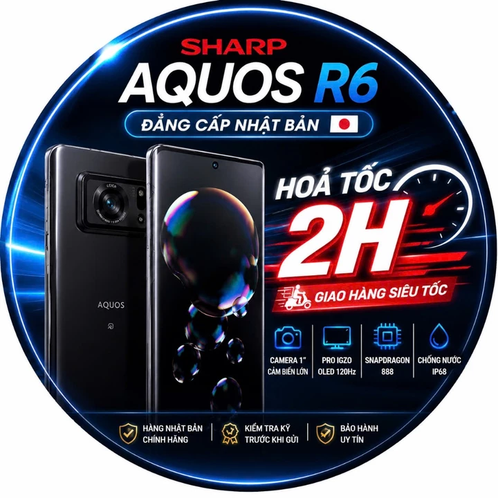 Điện Thoại Sharp Aquos R6 (12GB - 128GB) - Chip Snapdragon 888 Like New