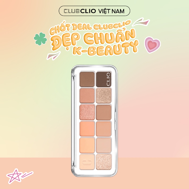 [Săn Deal]Bảng Màu Mắt 12ô Clio Pro Eye Palette Air 7g