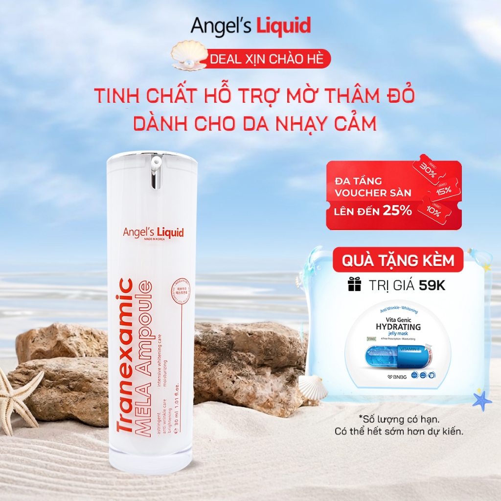 Tinh Chất Hỗ Trợ Mờ Thâm Đỏ Cho Da Nhạy Cảm Angel's Liquid Tranexamic Mela Ampoule 30ml (TRẮNG)