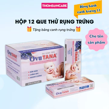 Combo 12 Que thử rụng trứng OVUTANA, OVULATION TEST BEMOM (tặng bảng canh rụng trứng) tìm thời điểm trứng rụng