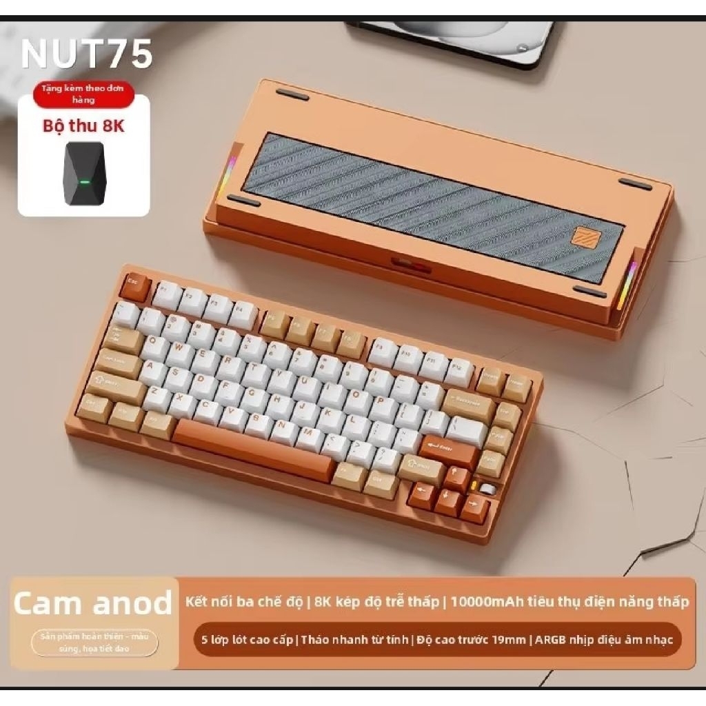 Bàn phím cơ WEIKAV NUT75 | Nhôm CNC | BigBuy360 - bigbuy360.vn