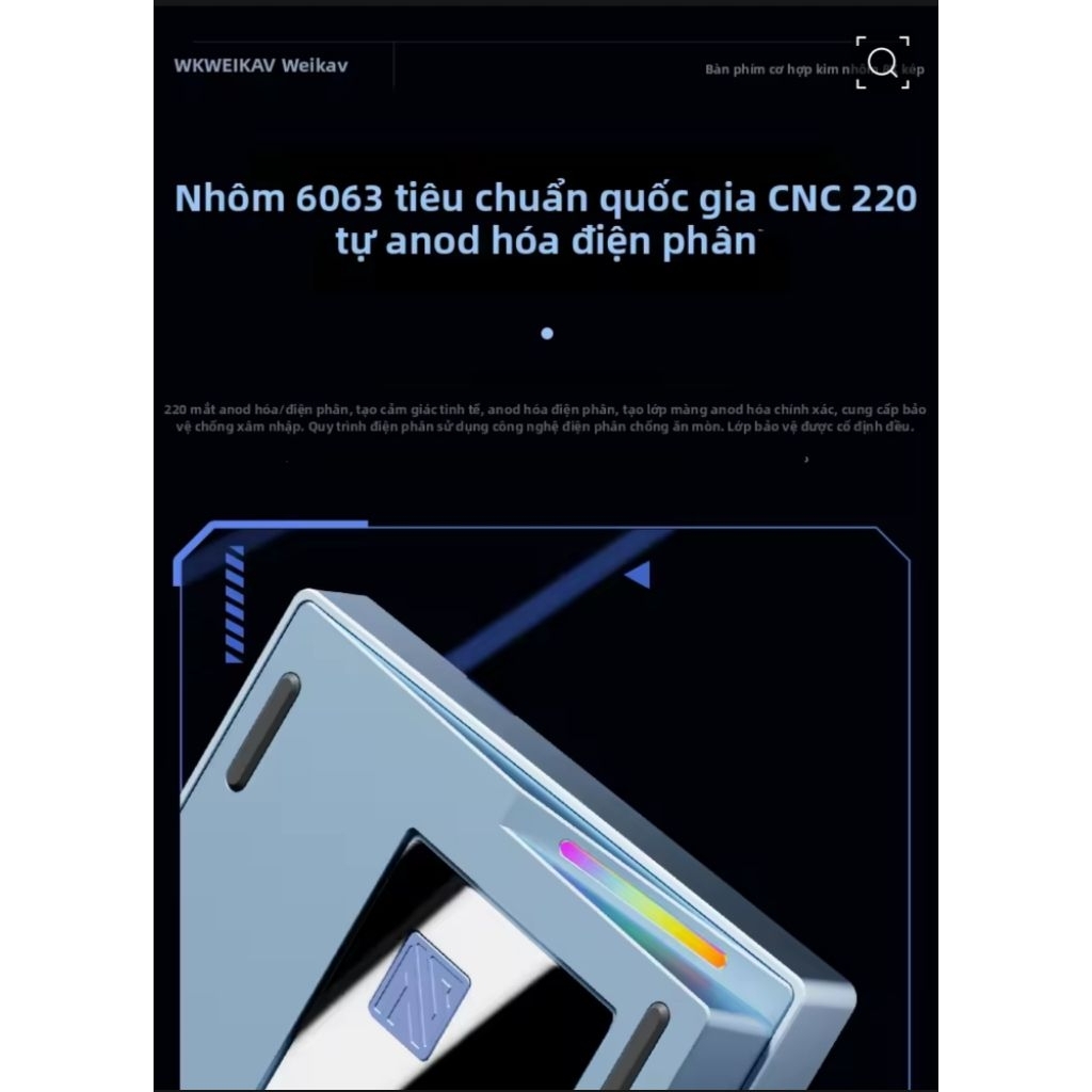 Bàn phím cơ WEIKAV NUT75 | Nhôm CNC | BigBuy360 - bigbuy360.vn