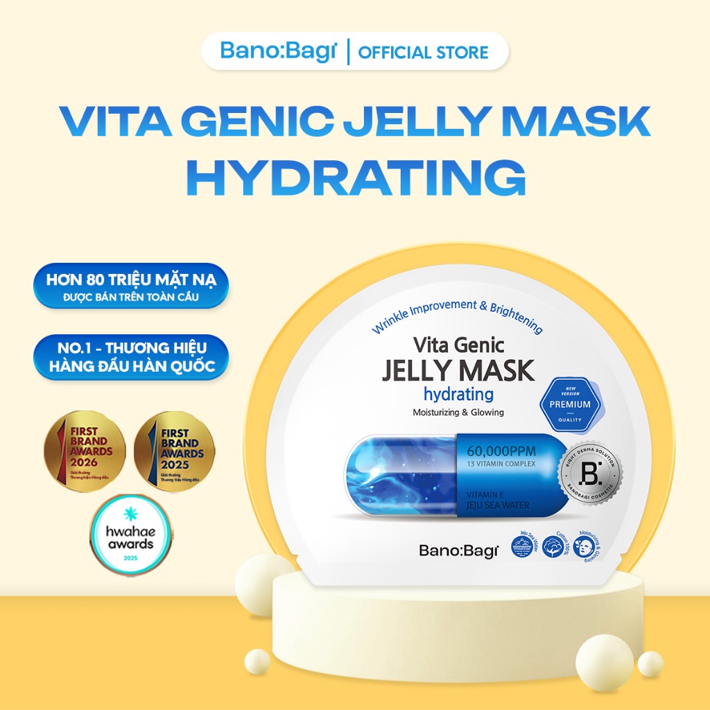 Mặt Nạ Bano:Bagi Vita Genic Jelly Mask Hydrating giúp cấp ẩm, phục hồi da 30ml