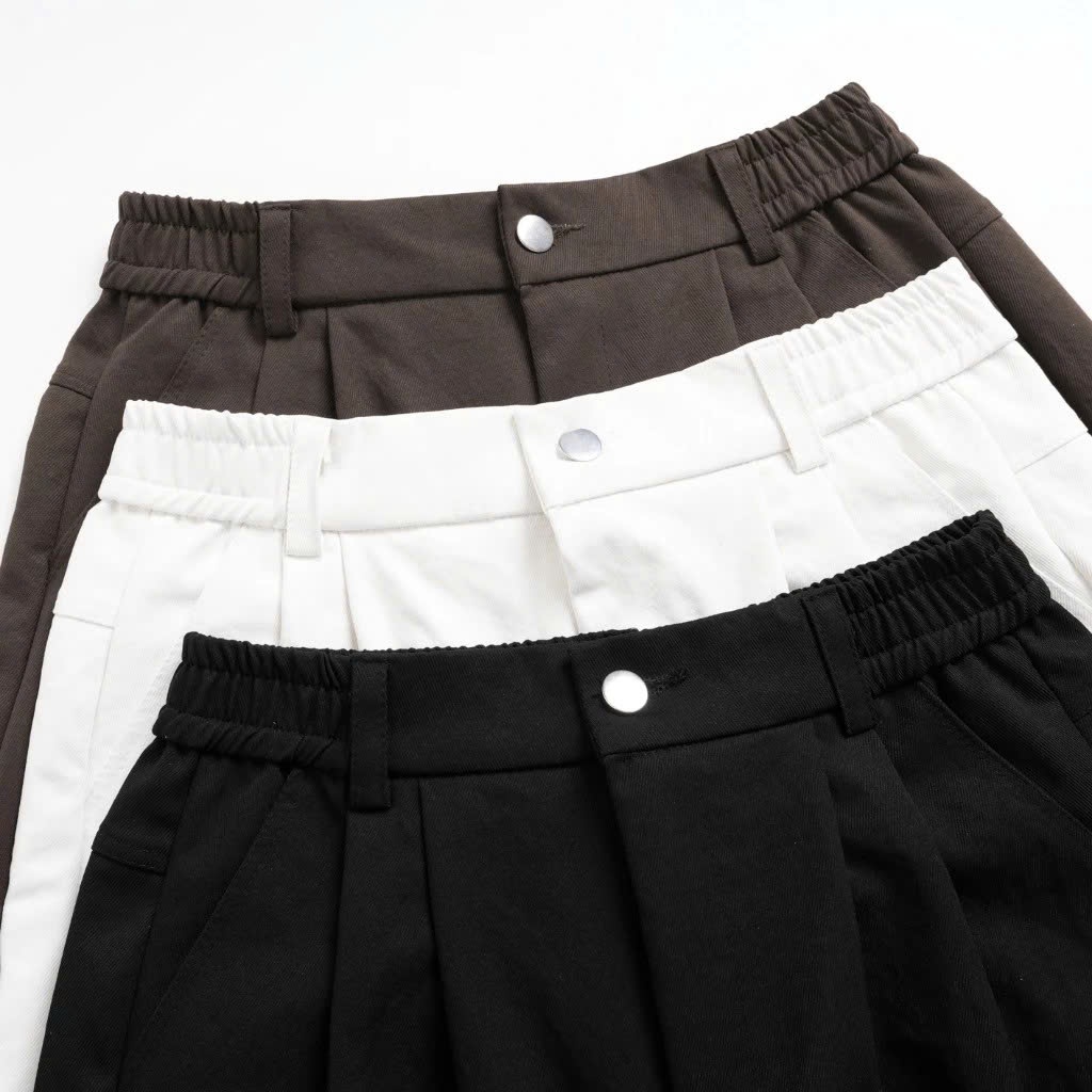 Quần Kaki ống rộng cong PN STORE form rộng chất kaki mềm mịn không nhăn cạp khoá chun QOC1 | BigBuy360 - bigbuy360.vn