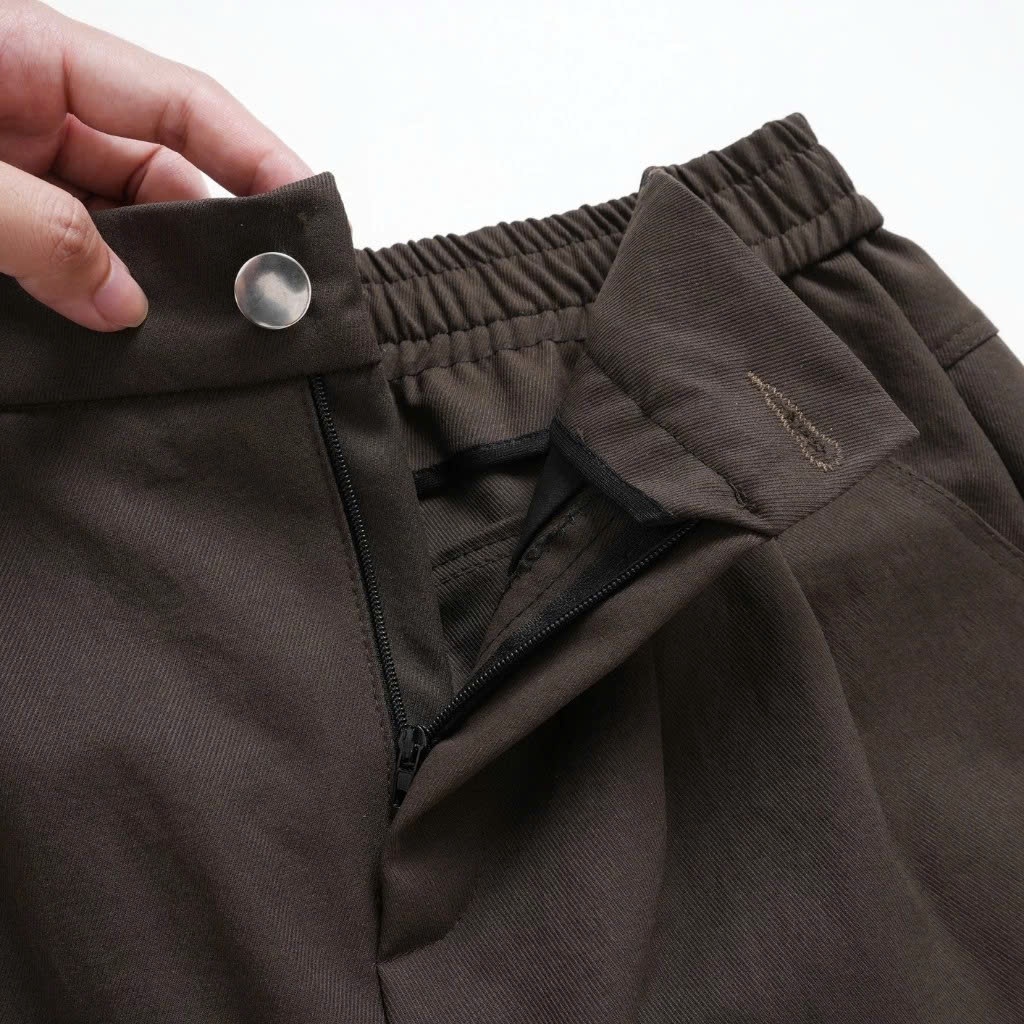Quần Kaki ống rộng cong PN STORE form rộng chất kaki mềm mịn không nhăn cạp khoá chun QOC1 | BigBuy360 - bigbuy360.vn