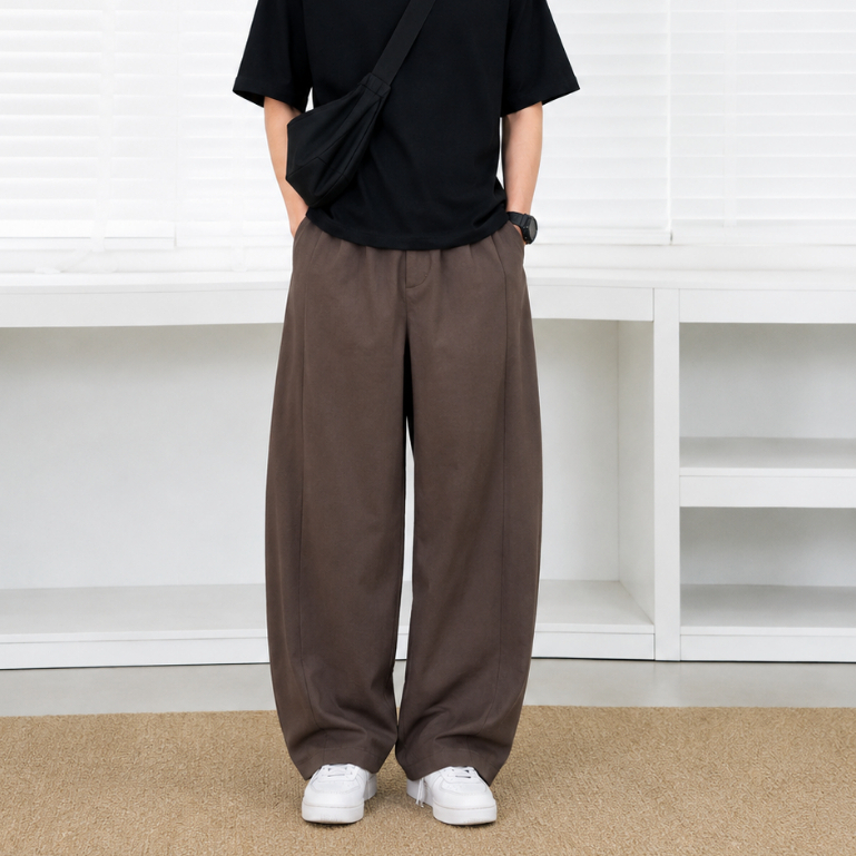 Quần Kaki ống rộng cong PN STORE form rộng chất kaki mềm mịn không nhăn cạp khoá chun QOC1 | BigBuy360 - bigbuy360.vn