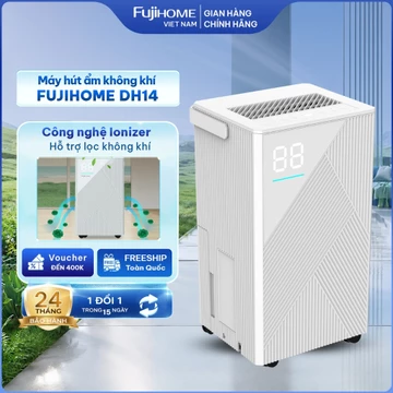 Máy hút ẩm phòng 10-30m2 lọc không khí FUJIHOME nhập khẩu, máy hút ẩm 14L/ngày máy nén Block phòng ngủ phòng khách
