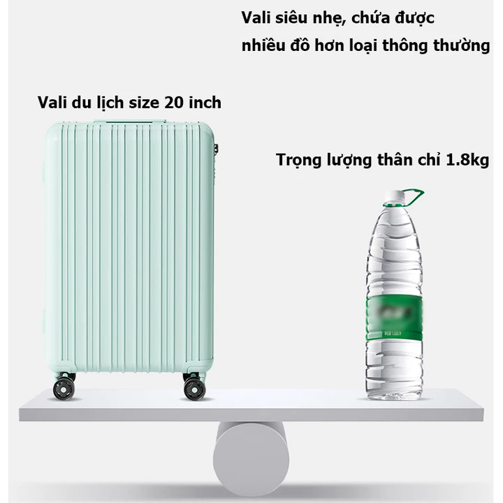 vali size 20 Siêu Nhẹ 1.8kg, Vali Du Lịch Nhẹ Gọn, Vali Kéo Du Lịch Tiện Lợi, Vali Hành Lý Cao Cấp – 4