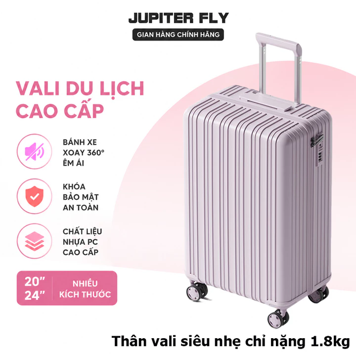 vali size 20 Siêu Nhẹ 1.8kg, Vali Du Lịch Nhẹ Gọn, Vali Kéo Du Lịch Tiện Lợi, Vali Hành Lý Cao Cấp