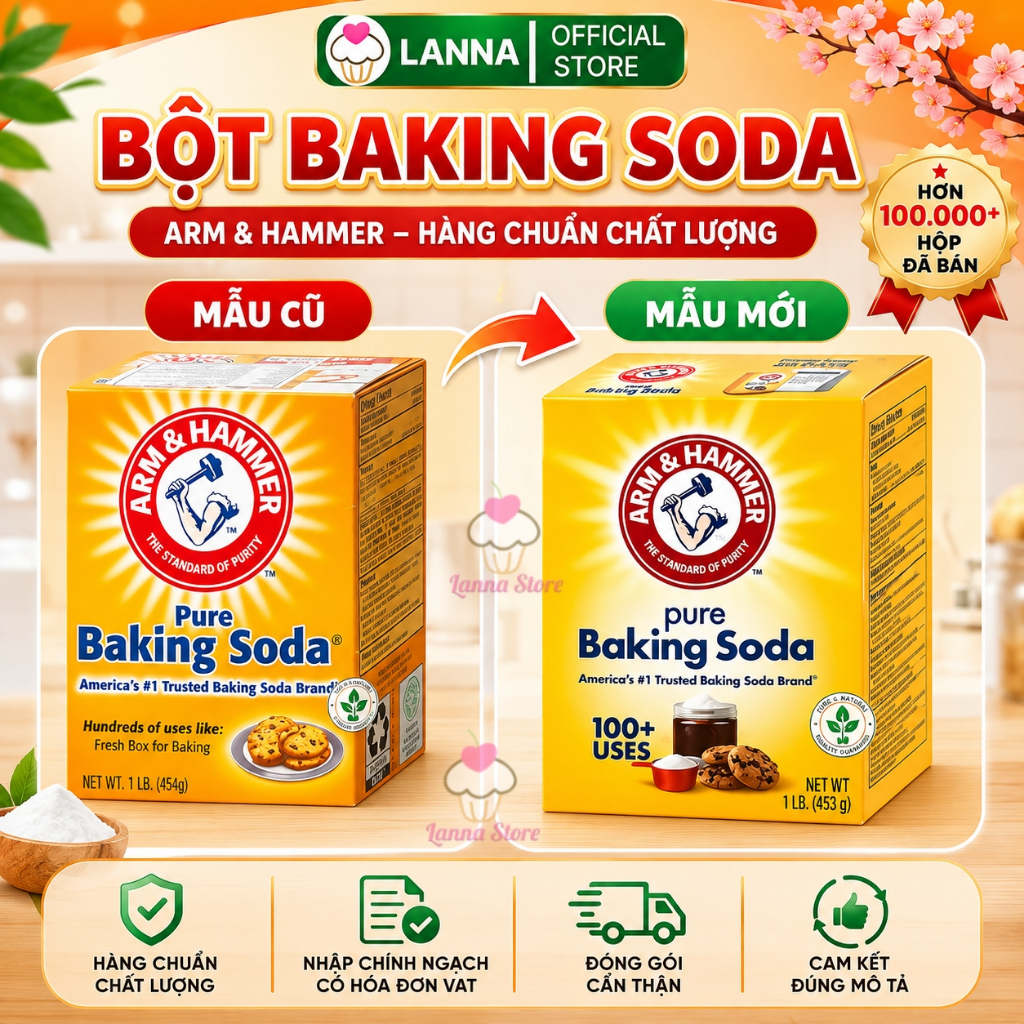 【HÀNG CHUẨN CHÍNH HÃNG】Bột Baking Soda USA Mỹ đa năng bột nở khử mùi diệt khuẩn tẩy rửa làm bánh