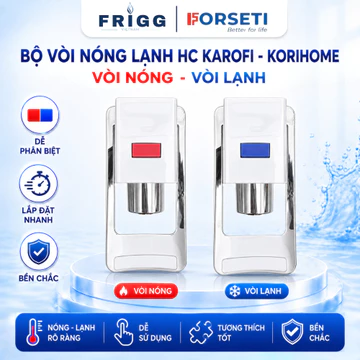 Vòi lấy nước nóng lạnh ren trong (có khóa bấm an toàn) cho máy Karofi, Kangaroo, Korihome, Sunhouse...