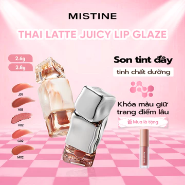 MISTINE Lasting Tint Son Lì / Son Bóng Gương, Chất Nhẹ Môi, Lên Màu Đẹp, Căng Mọng, Tôn Da 2.6g/2.8g