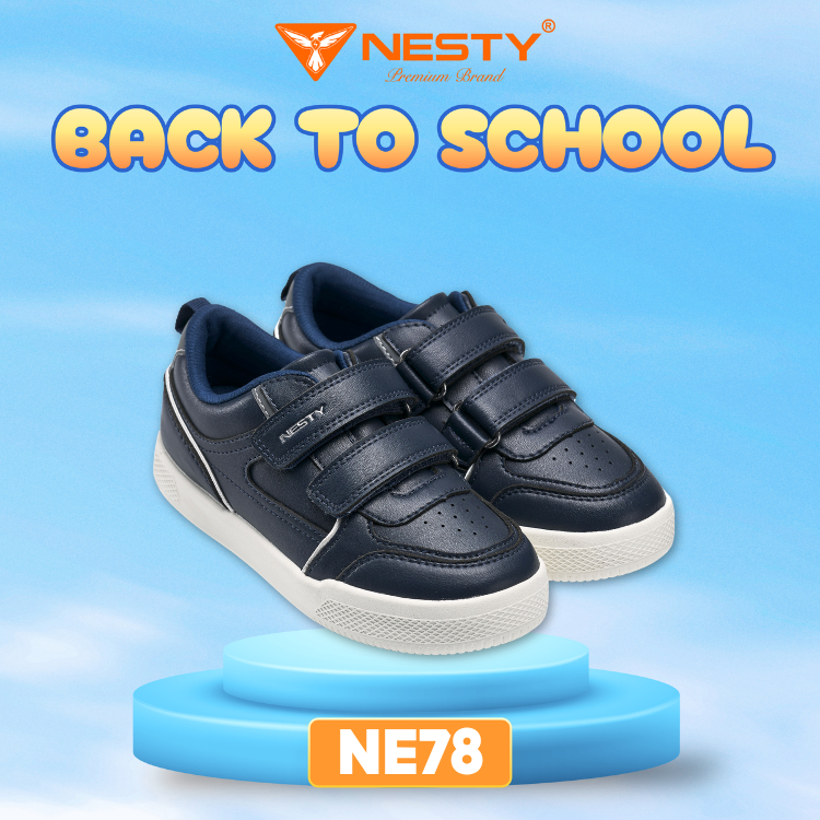 [NE78]Giày Sneaker Trẻ Em NESTY  - Giày Thể Thao Hai Quai Dán Cho Bé Trai Bé Gái Đi Học Đi Chơi Cao Cấp ( KO1 )