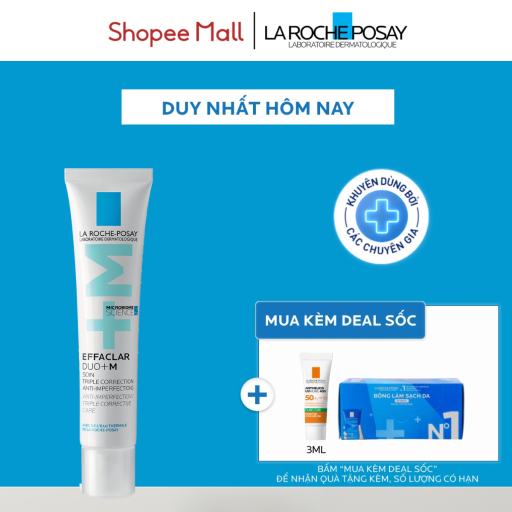 Kem bôi ngừa mụn La Roche-posay Effaclar Duo+M 40ml