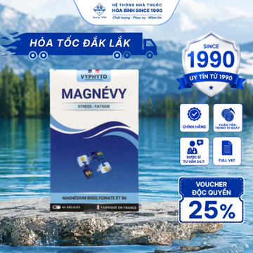 [HỎA TỐC ĐẮK LẮK] Viên Uống Bổ Sung Magie B6 Magnévy Hỗ Trợ Giảm Mệt Mỏi Căng Thẳng Hệ Thần Kinh 40v