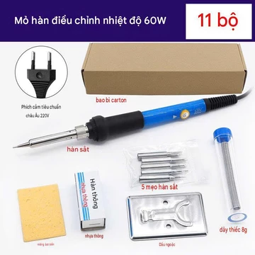 Mỏ hàn thiếc điều chỉnh nhiệt độ, máy hàn mini, mỏ hàn tq936 60w 220v và phụ kiện hàn, thiếc hàn