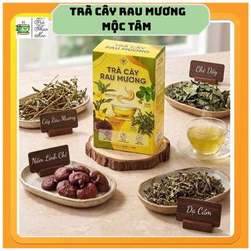 Trà Cây Rau Mương Mộc Tâm 90g (30 Gói x 3g) Túi Lọc Thảo Mộc, Chè Dây, Dạ Cẩm, Nấm Linh Chi