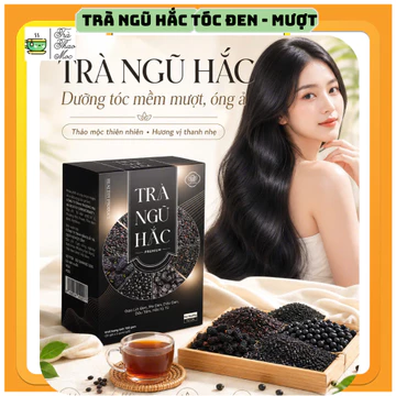 Trà Ngũ Hắc Premium Mộc Tâm 100g Túi Lọc Từ Gạo Lứt Đen, Mè Đen, Đậu Đen, Dâu Tằm, Hắc Kỷ Tử