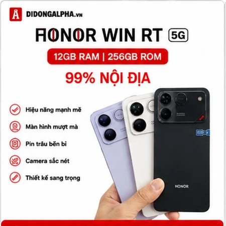 Điện Thoại HONOR WIN RT 5G 12GB/256GB Like New 99% Nội Địa - Hiệu Năng Mạnh, Màn Hình Mượt, Pin Trâu