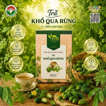 [Trà Thảo Mộc Cô Ngát] Trà Khổ Qua Rừng Thảo Mộc Cỏ Ngọt Natural 30g (25 Túi) | Trà Túi Lọc Thiên Nhiên | OCOP 3 Sao